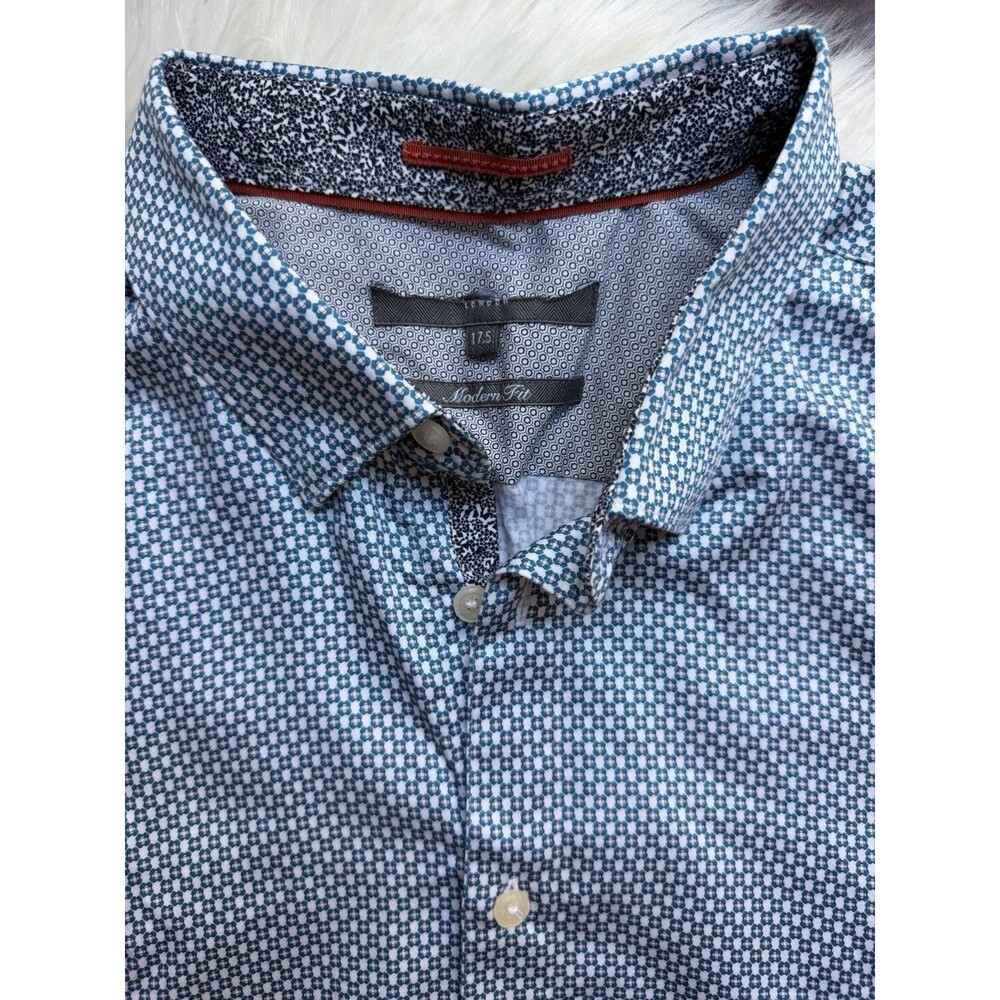 Ted Baker London Grenich Modern Fit Floral Print Stretch Shirt Mens 17.6